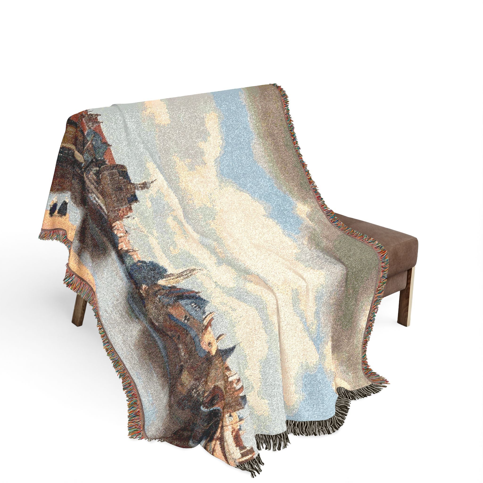 Johannes Vermeer - View of Delft - 92 - Mauritshuis | Woven Tapestry Blanket