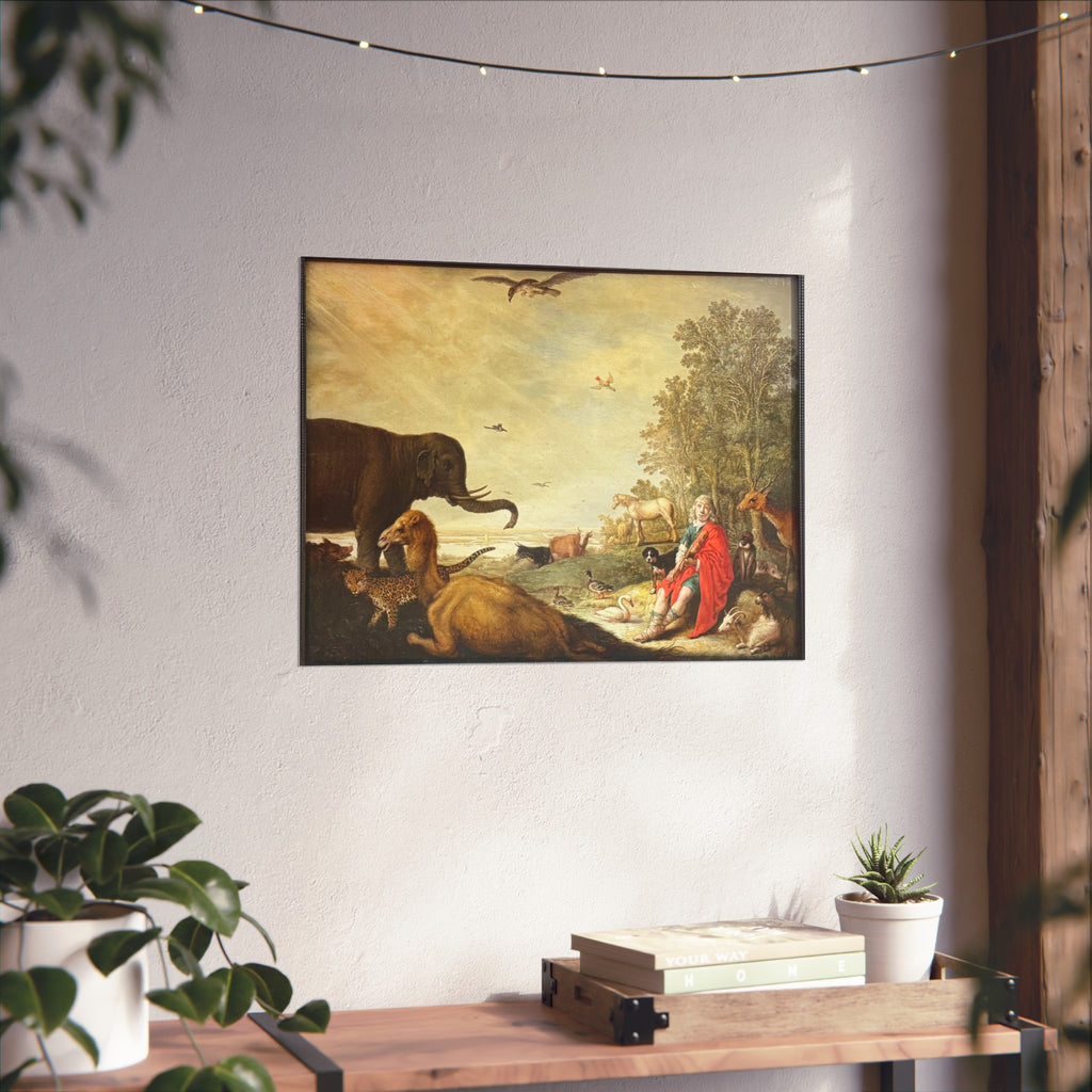 Dessau, Anhaltische Gemäldegalerie, Aelbert Jacobsz. Cuyp, Orpheus und die Tiere | Fine Art Poster