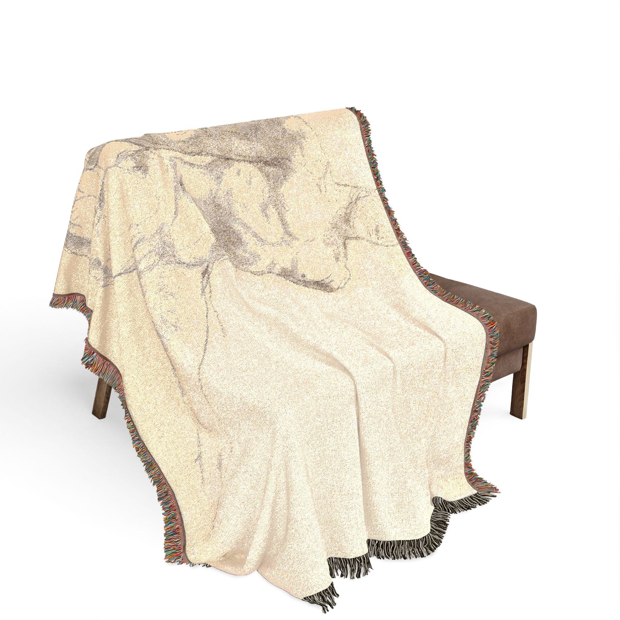 Seated Male Nude with Extended Leg John Singer Sargent Tapestry Blanket