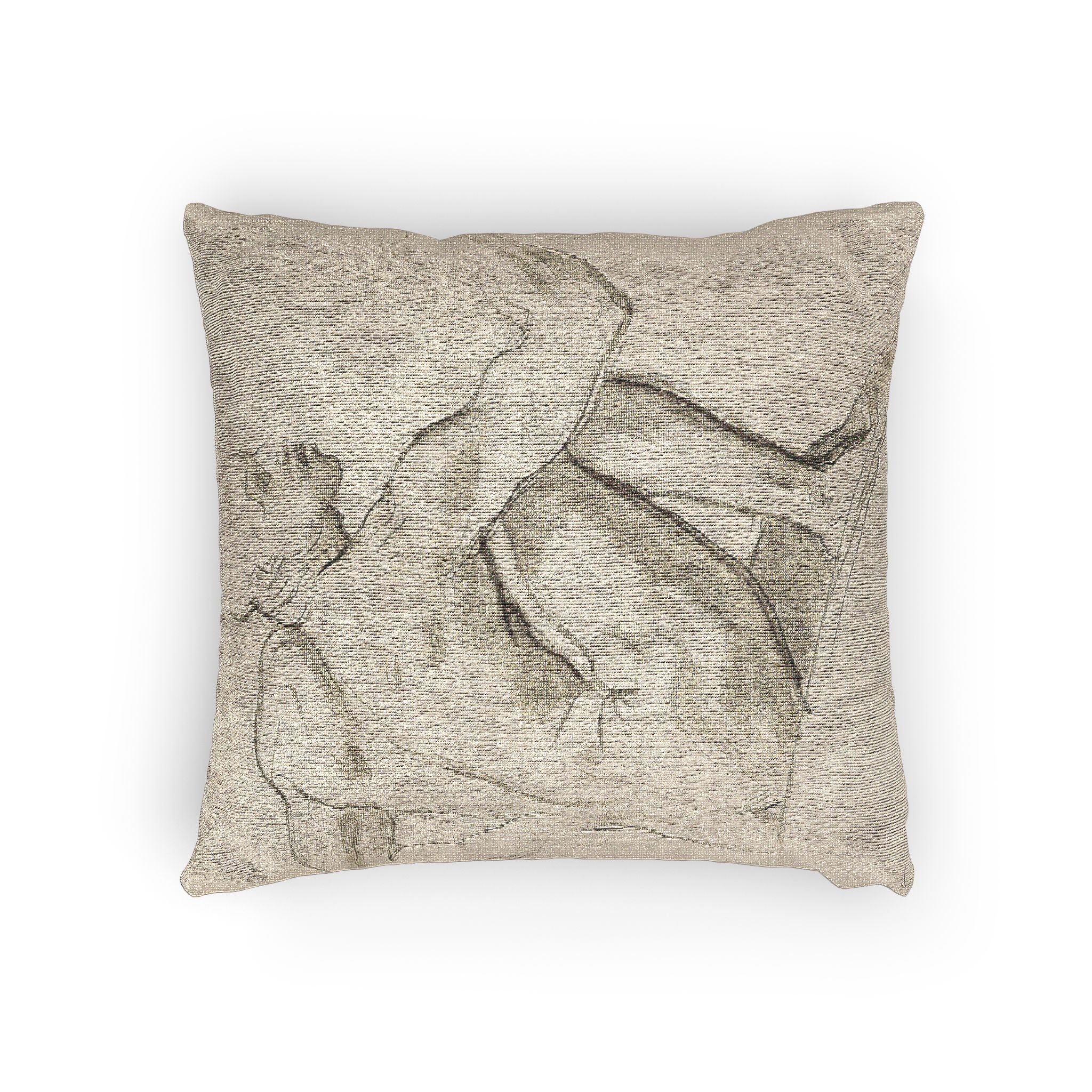 John Singer Sargent - Seated Male Nude | Woven Pillow