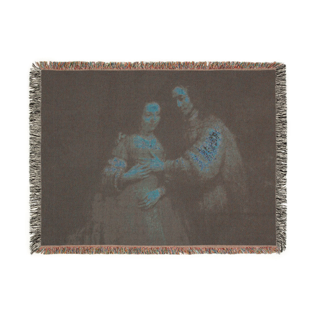 Rembrandt Harmensz. van Rijn - Portret van een paar als oudtestamentische figuren, genaamd 'Het Joodse bruidje' - Google | Woven Tapestry Blanket