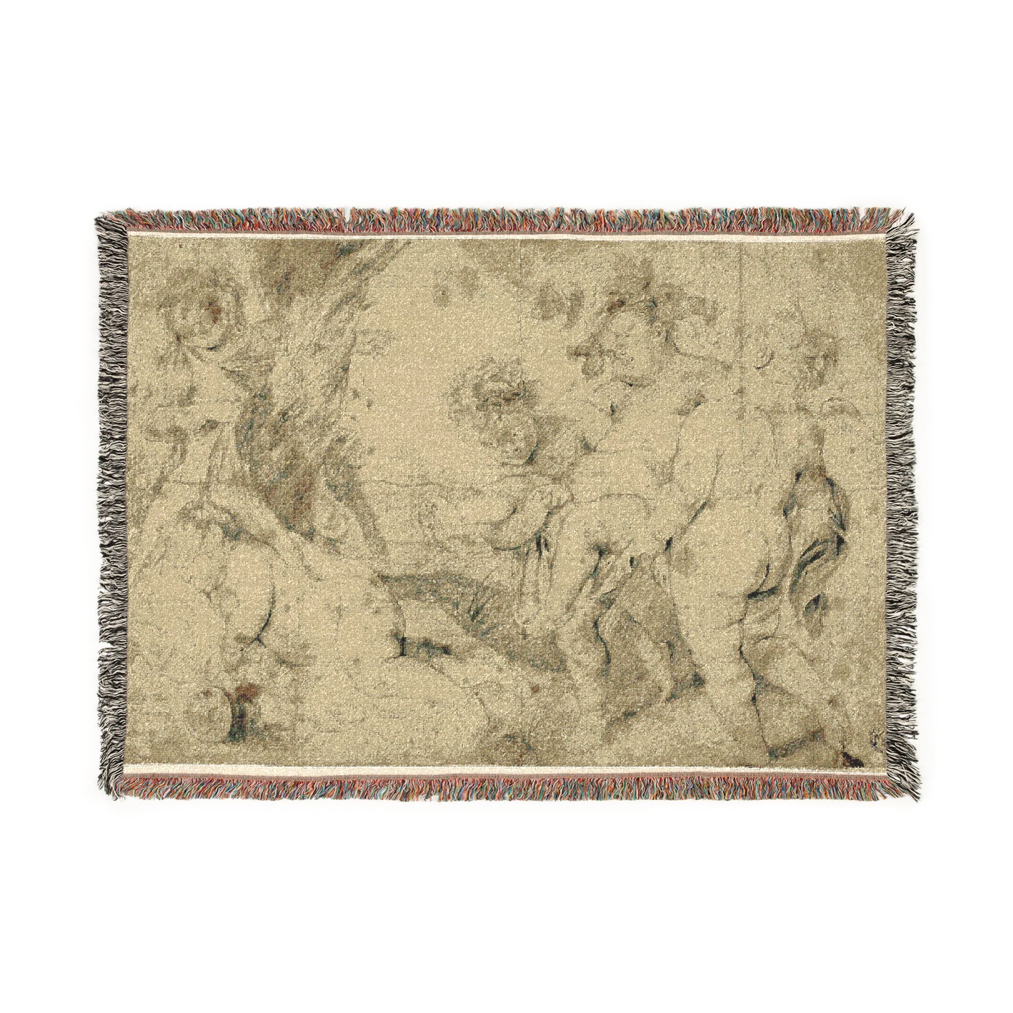 Anthony van Dyck - Young Bacchus and Companions | Woven Tapestry Blanket