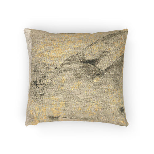 Allegory of Love Infidelity Eugène Delacroix Woven Pillow