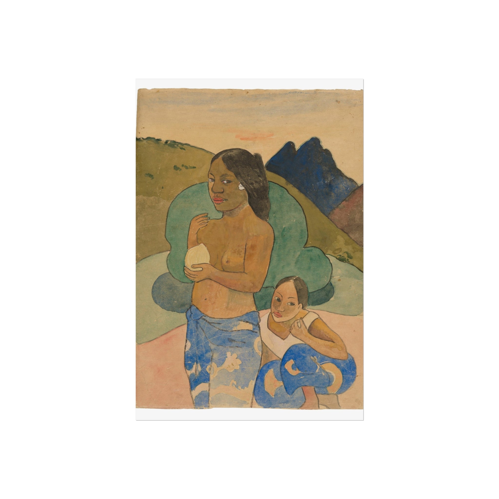 Paul Gauguin - Two Tahitian Women in a Landscape | Fine Art Poster