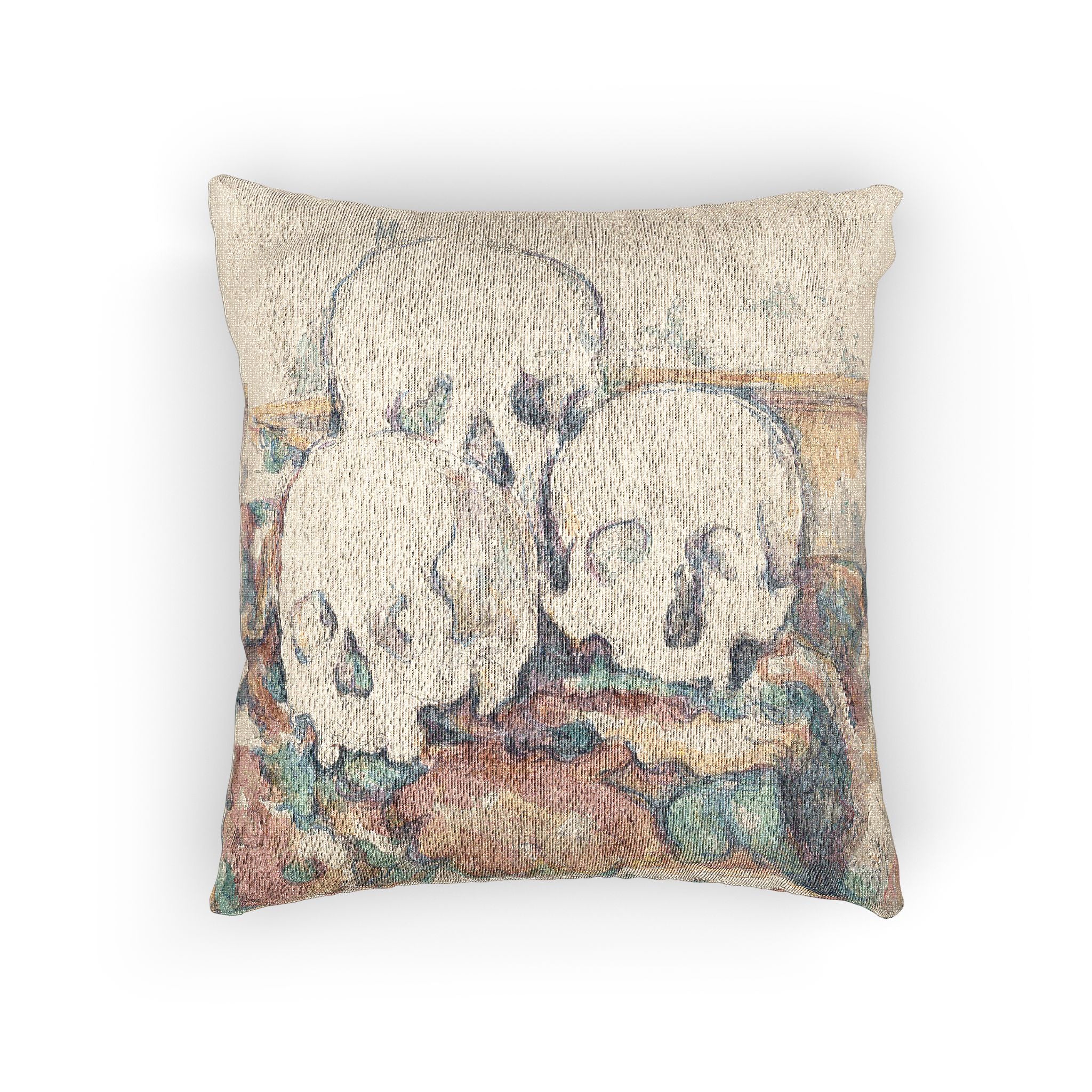 Paul Cezanne - The Three Skulls | Woven Pillow