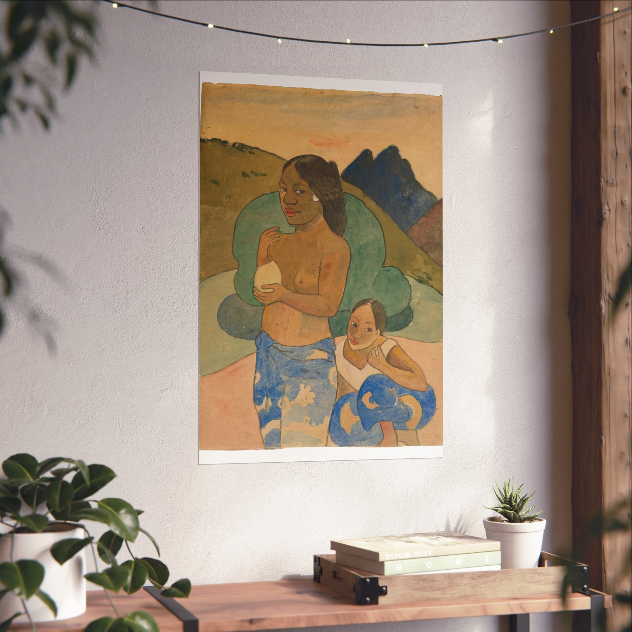 Paul Gauguin - Two Tahitian Women in a Landscape | Fine Art Poster
