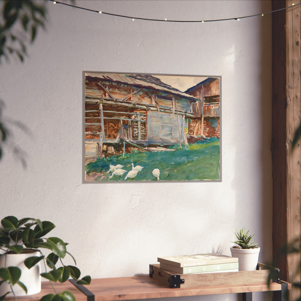 John Singer Sargent - Woodsheds, Tyrol | Fine Art Poster