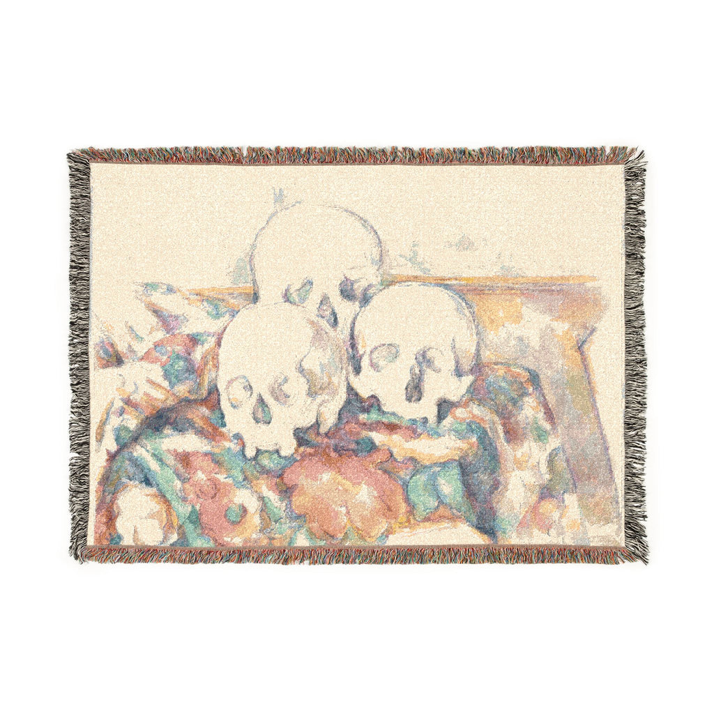 Paul Cezanne - The Three Skulls | Woven Tapestry Blanket