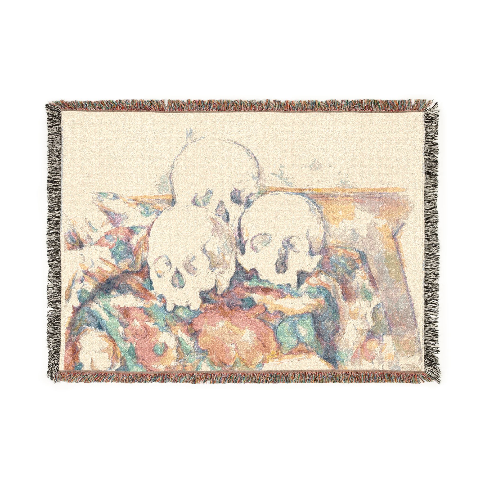 Paul Cezanne - The Three Skulls | Woven Tapestry Blanket