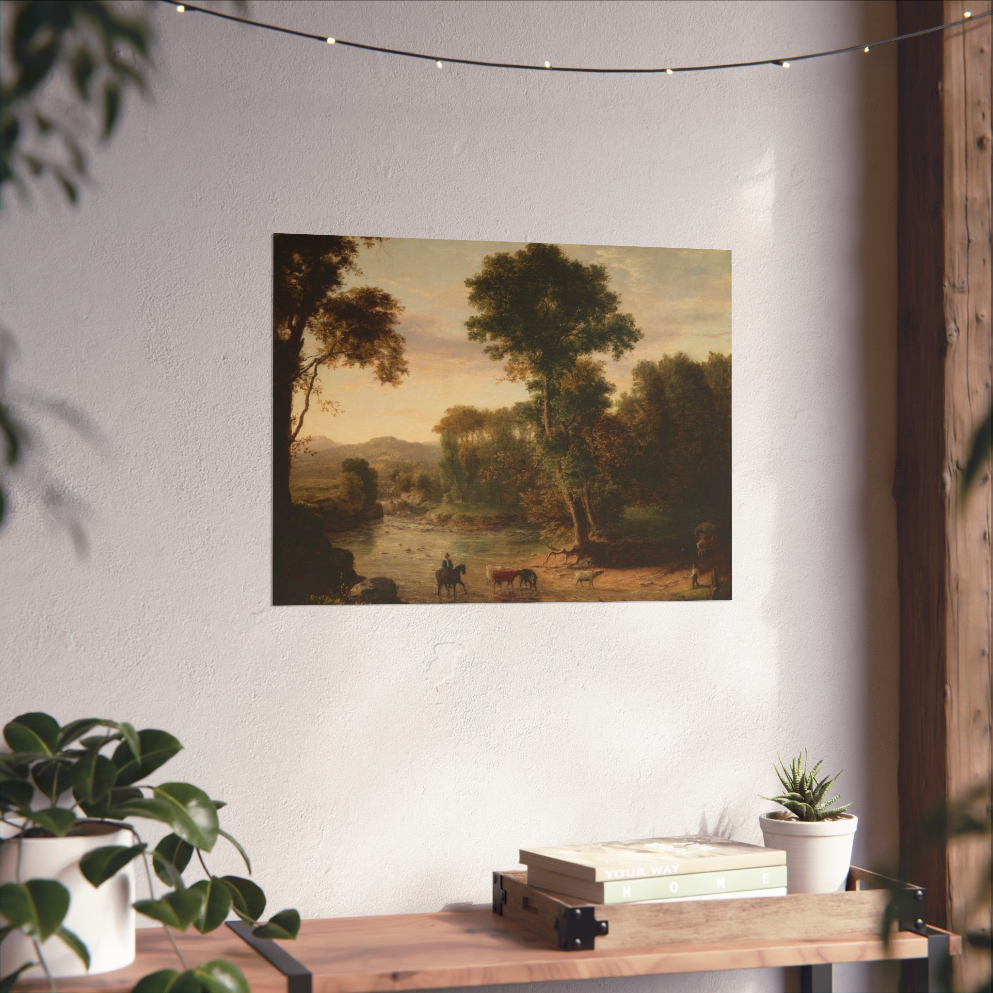 George Inness - Crossing the Ford | Fine Art Poster