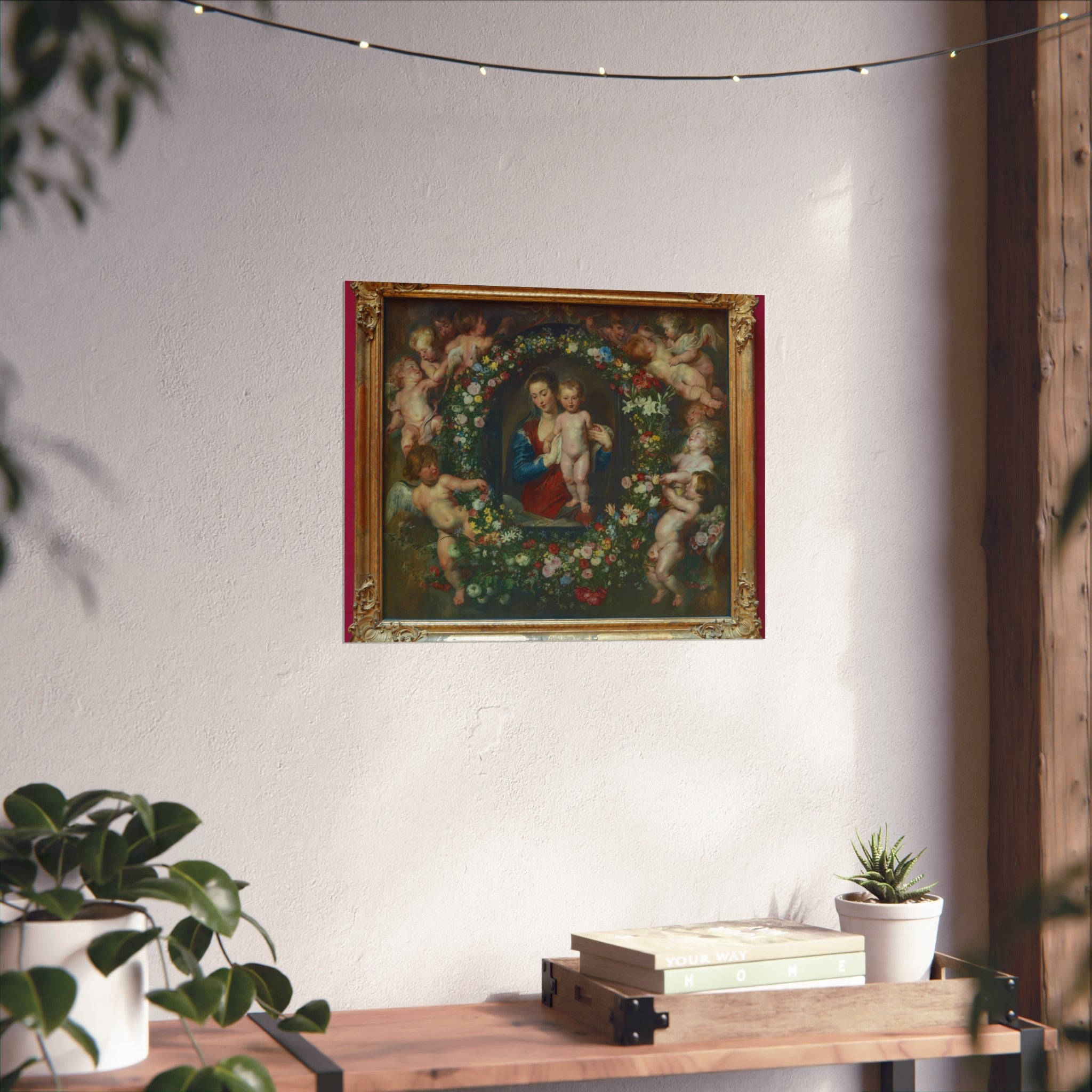 Madonna in a Garland of Flowers - Peter Paul Rubens | Fine Art Poster