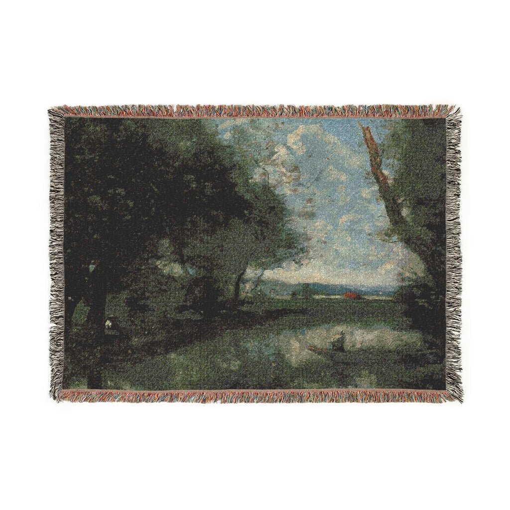Jean Baptiste Camille Corot - Landscape | Woven Tapestry Blanket