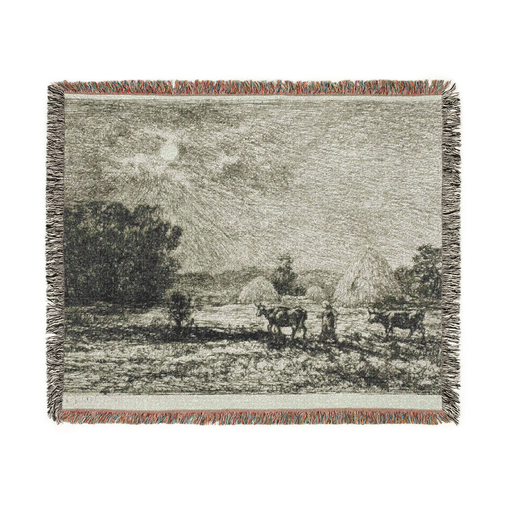 Charles François Daubigny - Moonlight at Valmondois | Woven Tapestry Blanket