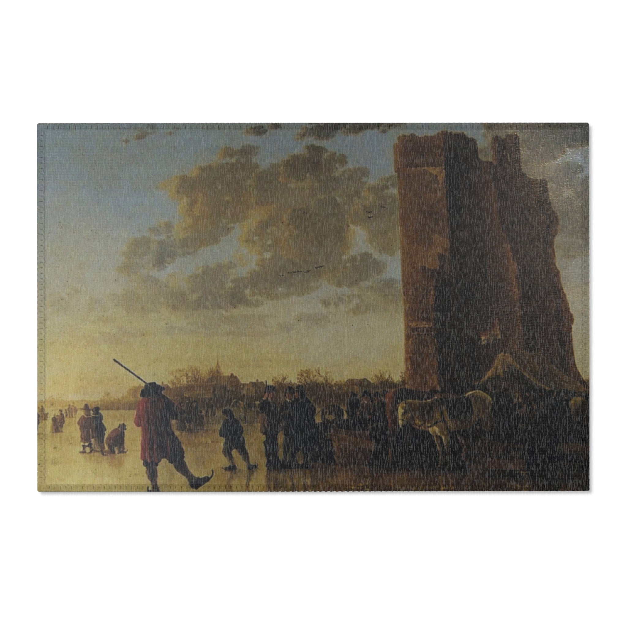 Schilderij, Aelbert Cuyp, met ruïne van Huis te Merwede (12091275046) | Area Rug