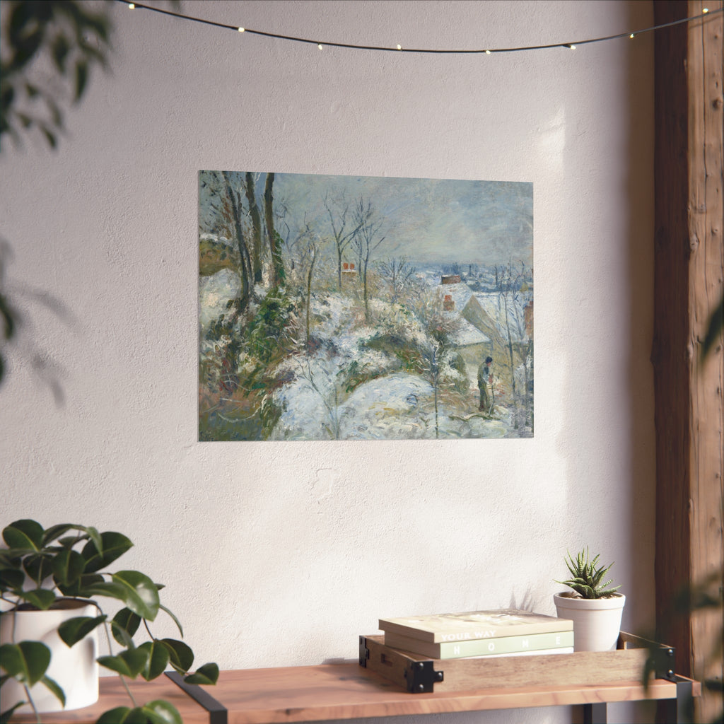 Camille Pissarro - Rabbit Warren at Pontoise, Snow | Fine Art Poster