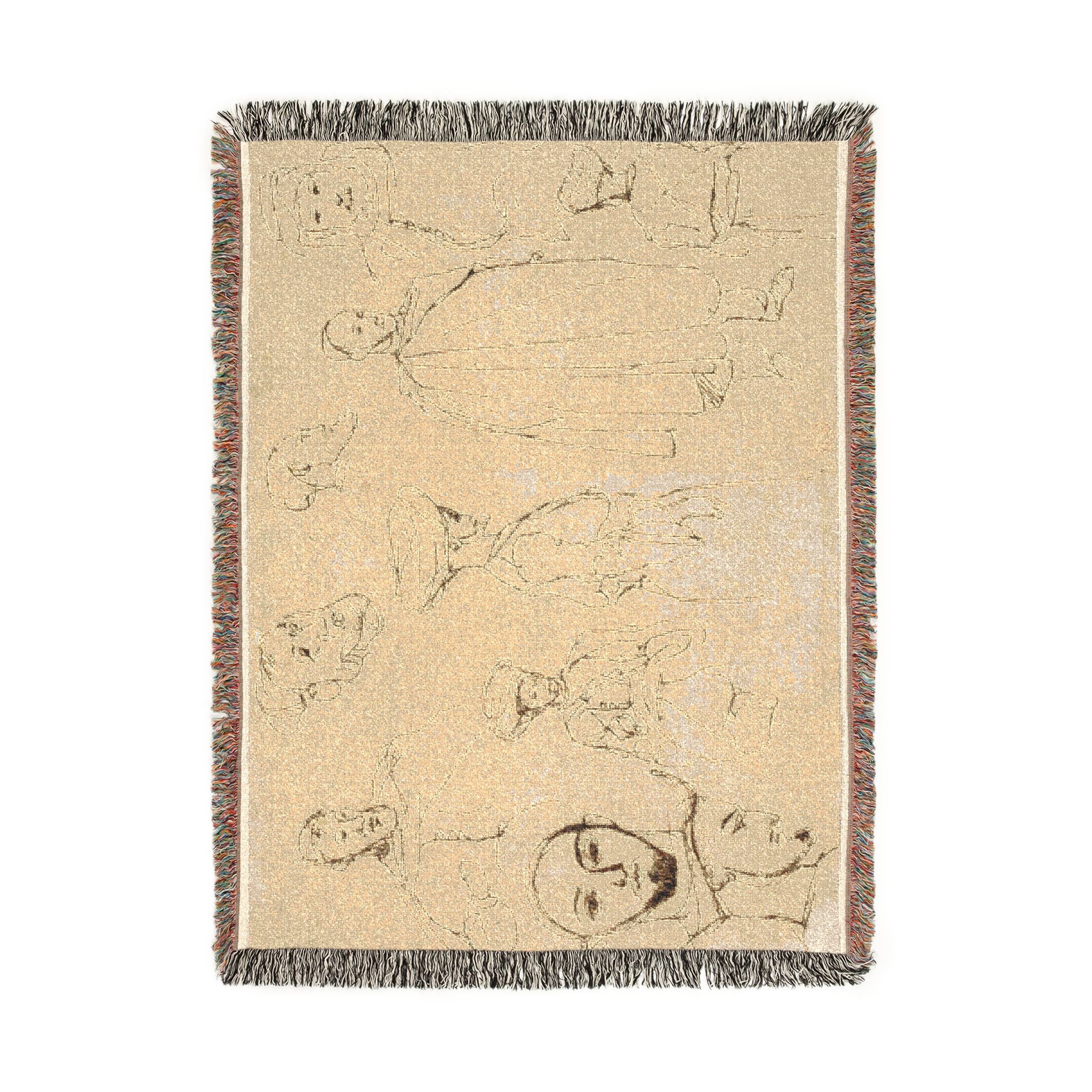 Eugène Delacroix - Sketches of Algerian Men | Woven Tapestry Blanket