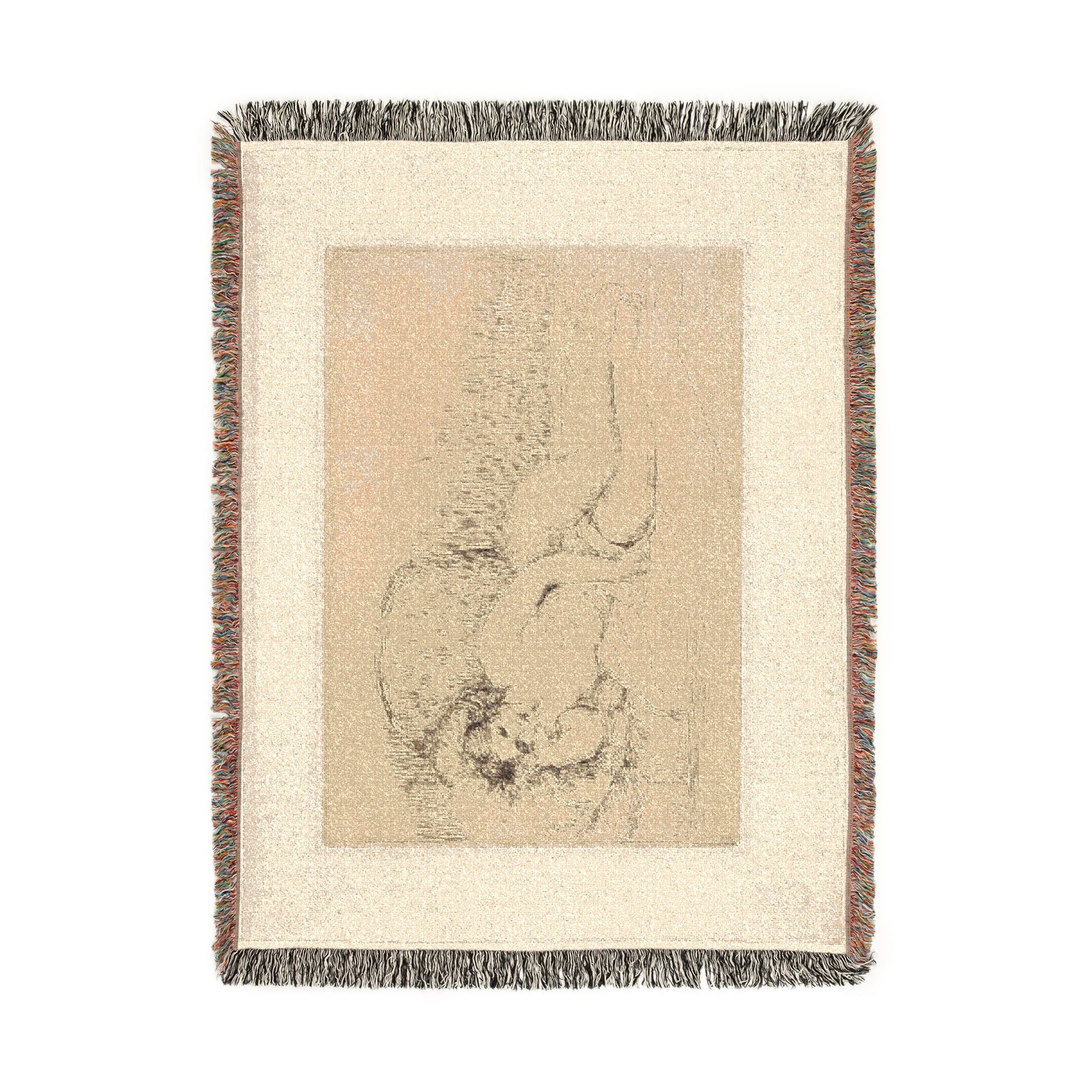 Pierre-Auguste Renoir - Woman Reclining, to the Left | Woven Tapestry Blanket