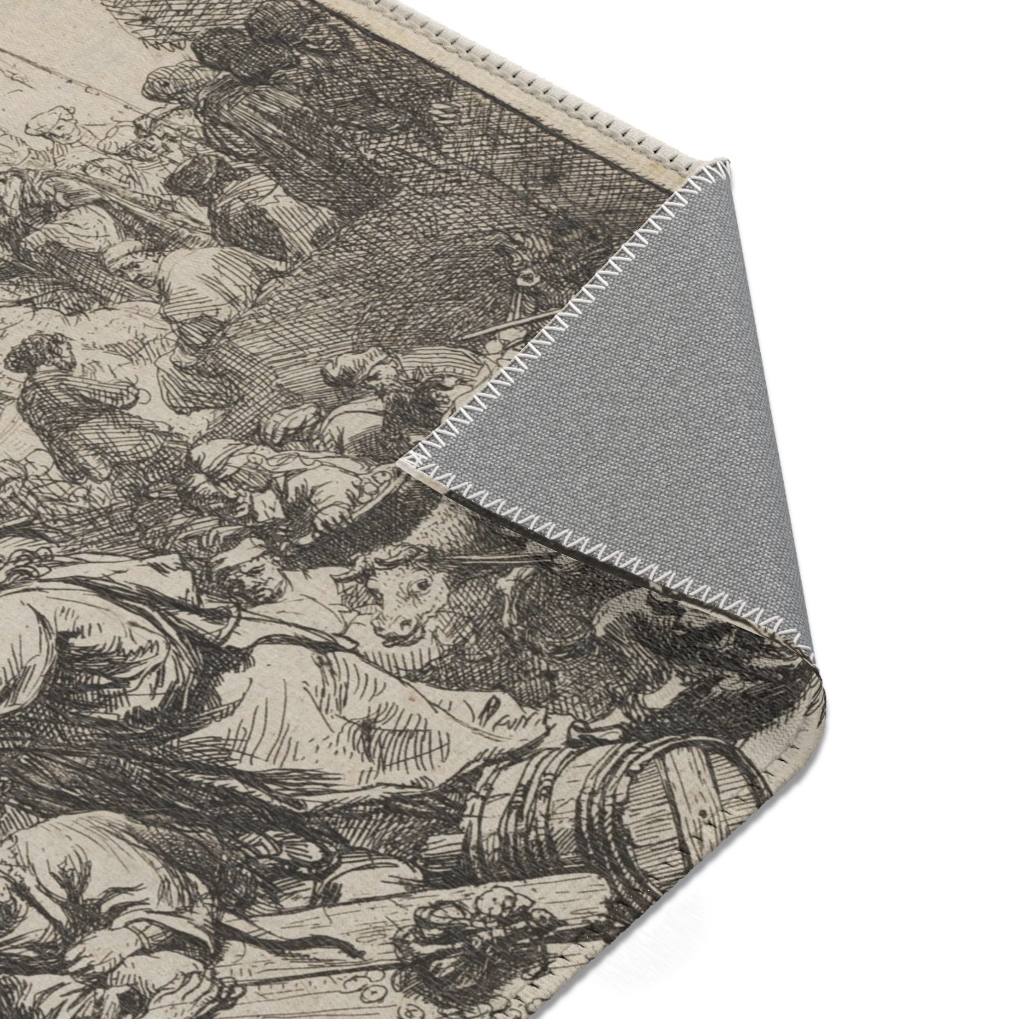Rembrandt van Rijn - Christ Driving the Money Changers from the Temple | Area Rug
