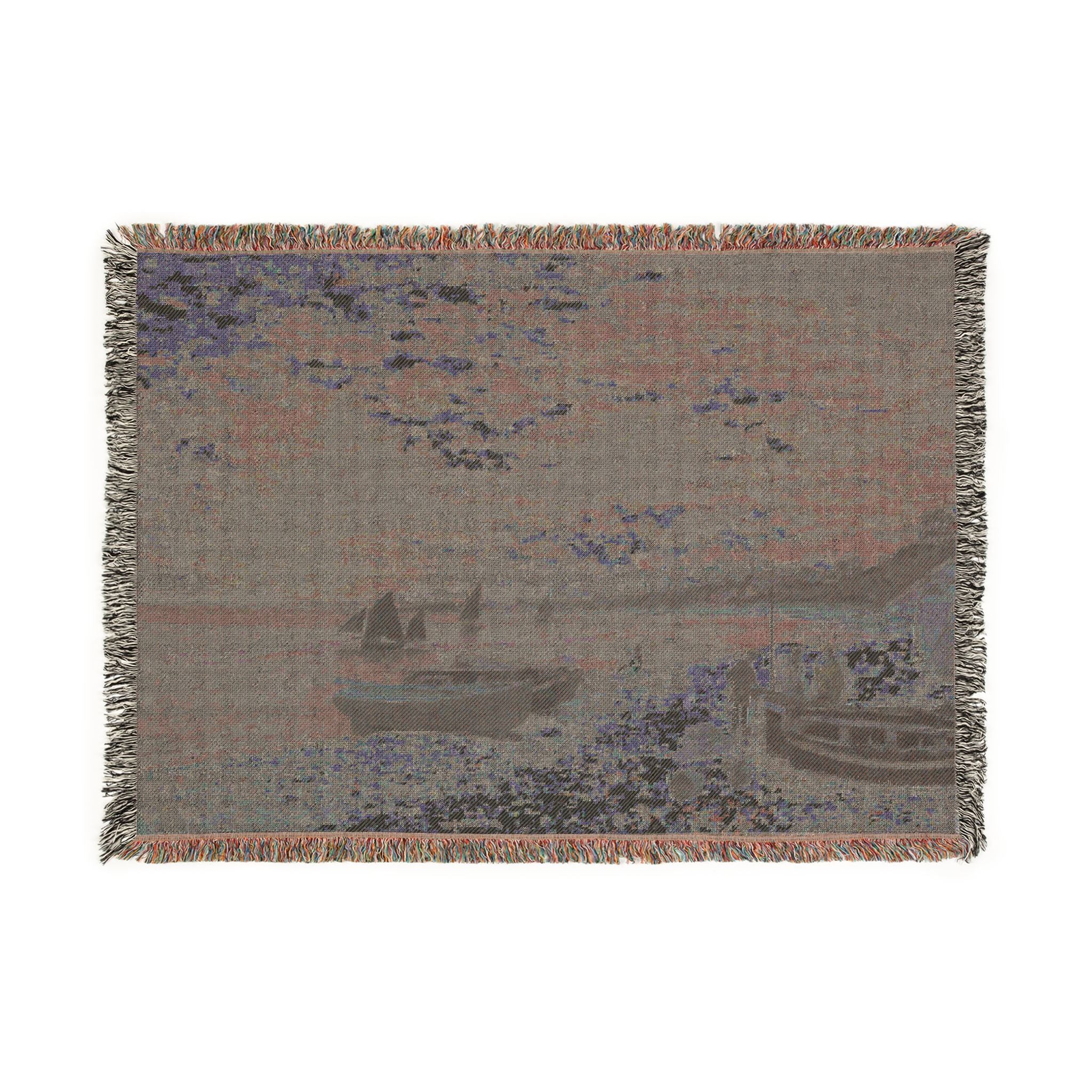 Claude Monet - The Beach at Sainte-Adresse | Woven Tapestry Blanket