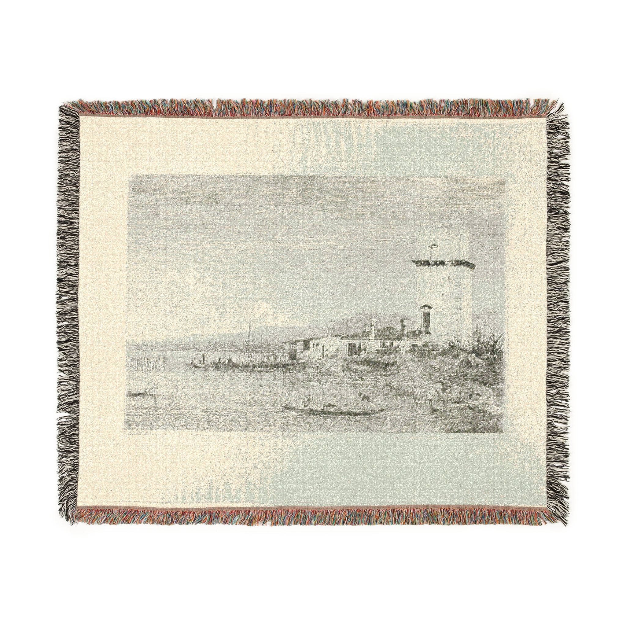 Canaletto - The Tower of Malghera, from Vedute | Woven Tapestry Blanket