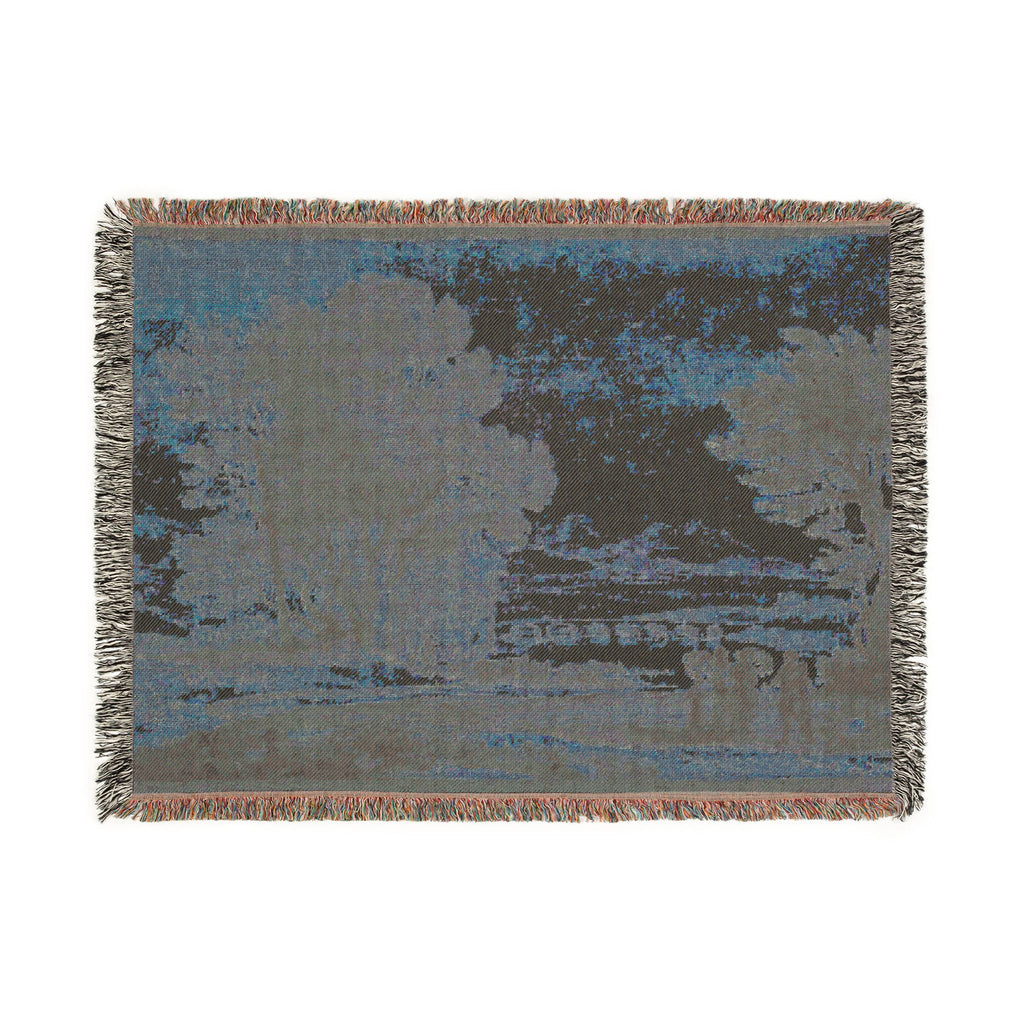 Claude Lorrain - A Wooded River Landscape with Jacob, Laban, and His Daughters | Woven Tapestry Blanket