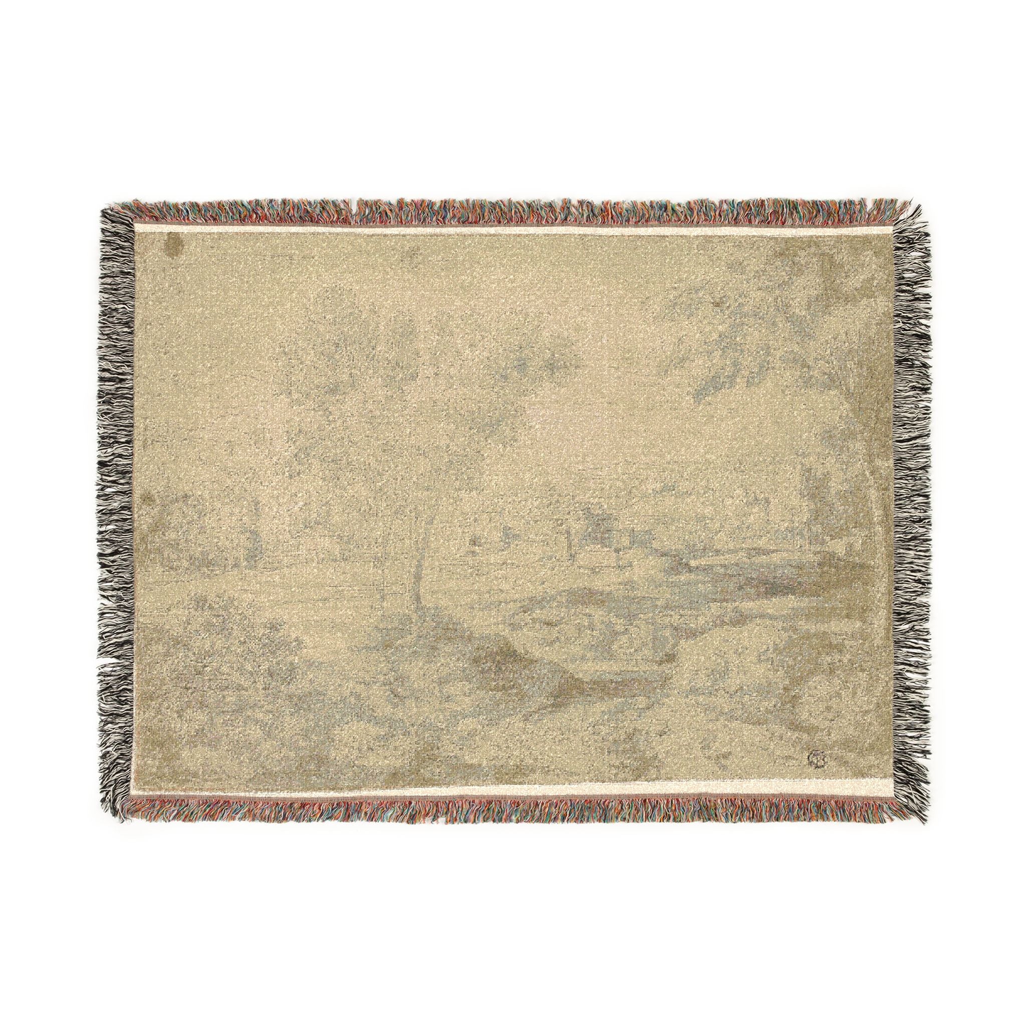 Follower of Nicolas Poussin - Italianate Landscape with Buildings | Woven Tapestry Blanket