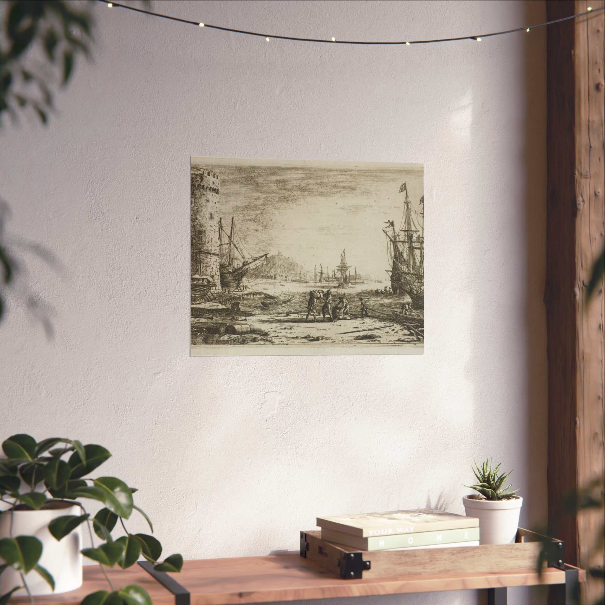 Claude Lorrain - Harbor with a Large Tower | Fine Art Poster