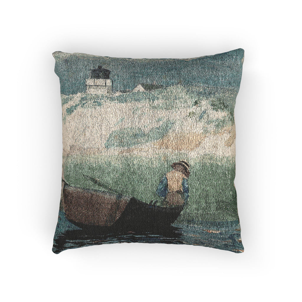 Winslow Homer - Boy in Boat, Gloucester | Woven Pillow