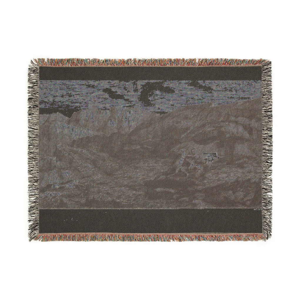 Odilon Redon - Fear | Woven Tapestry Blanket