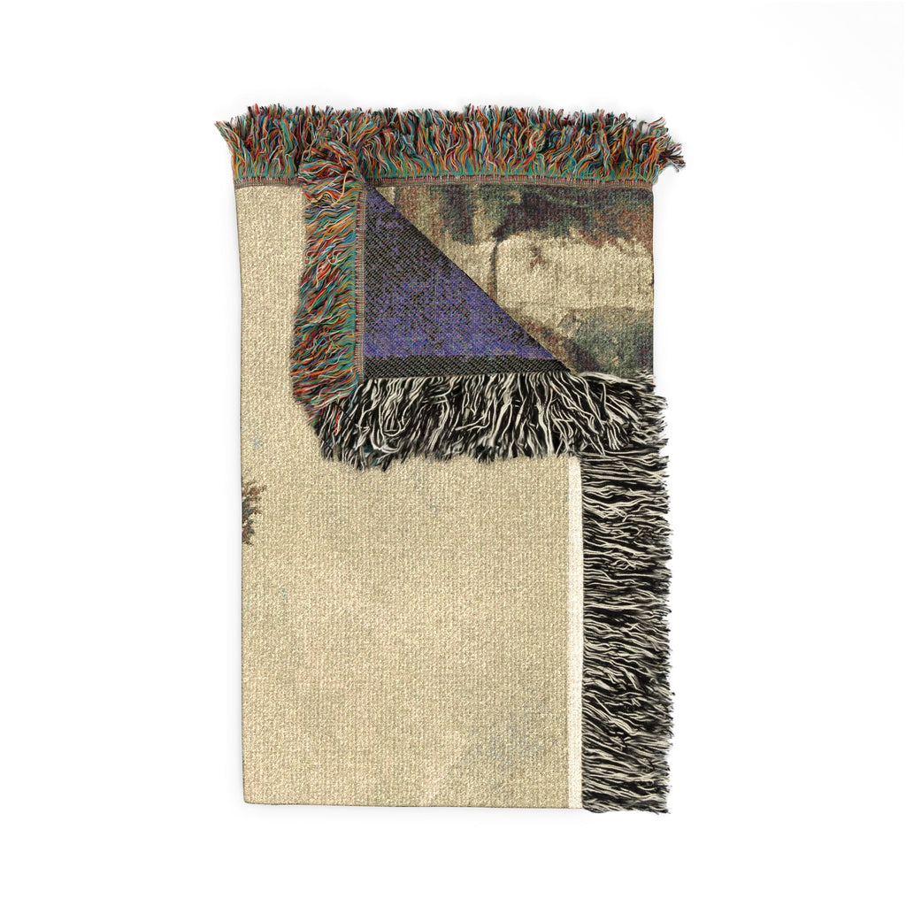 Eugène Delacroix - The Old Bridge at Mantes | Woven Tapestry Blanket