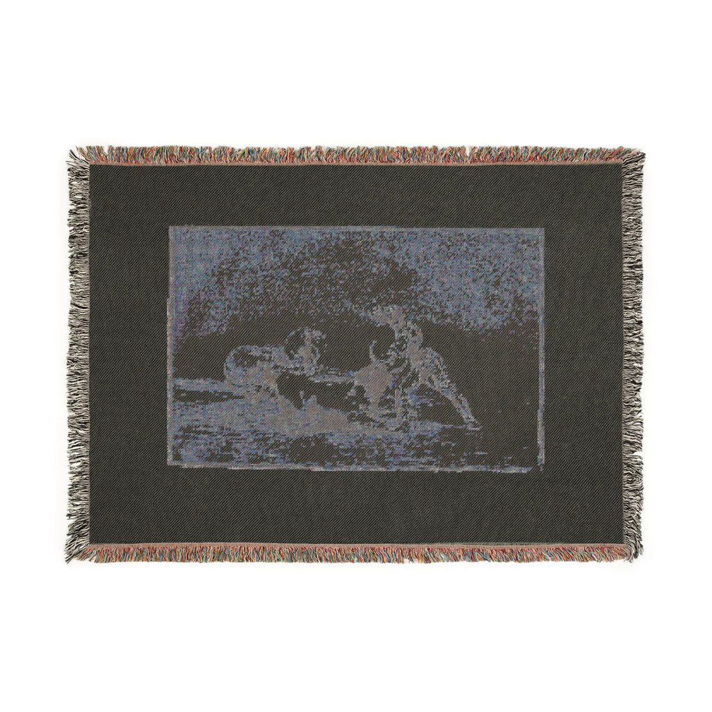 Francisco José de Goya y Lucientes - A Spanish knight kills the bull after having lost his horse, plate nine from The Ar | Woven Tapestry Blanket