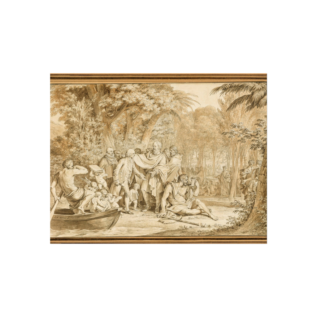 Jean Michel Moreau - The Arrival of Jean-Jacques Rousseau to the Champs-Élysées | Fine Art Poster