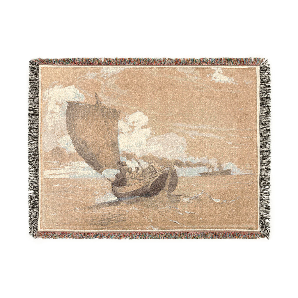 Winslow Homer - Fishing off Scarborough | Woven Tapestry Blanket
