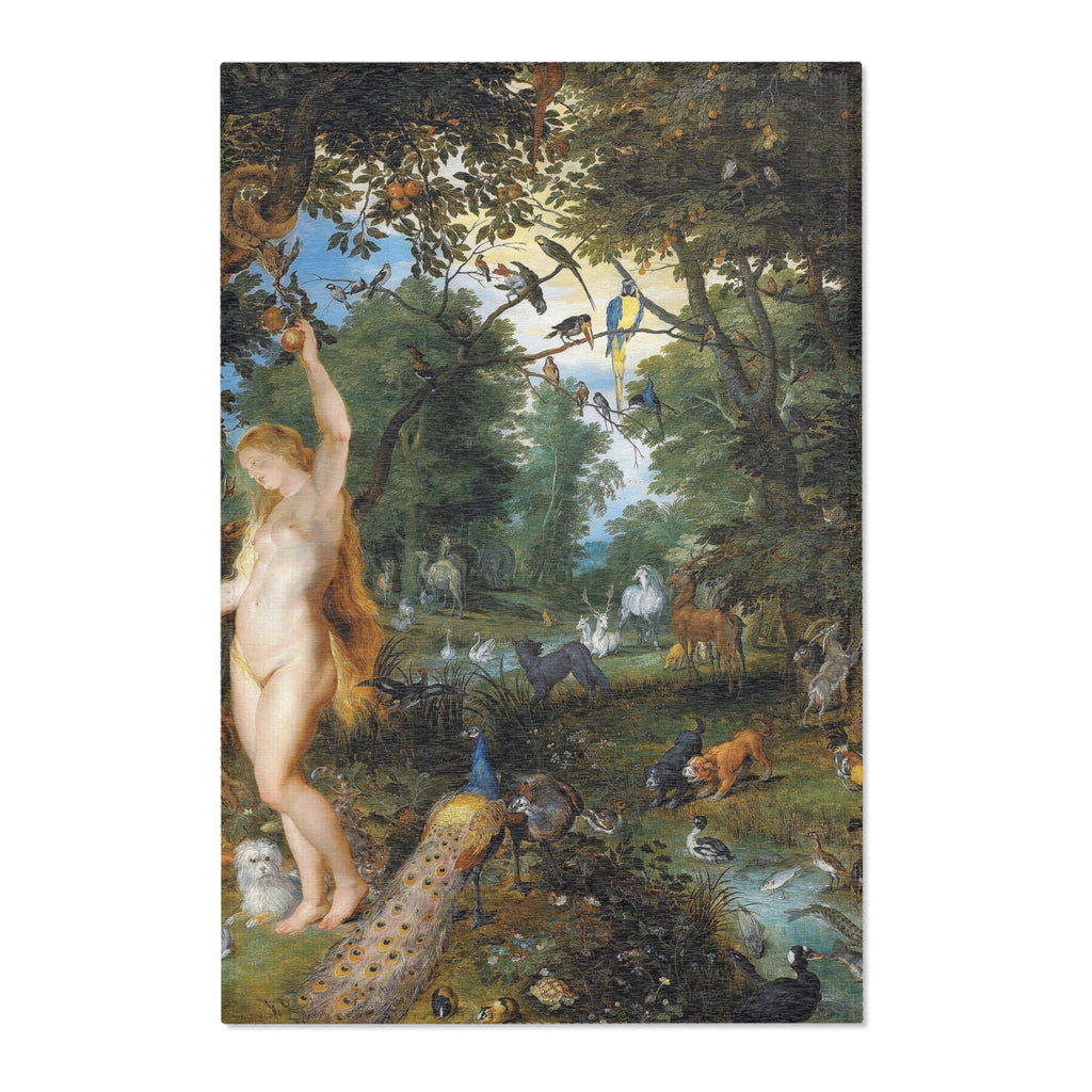 Jan Brueghel de Oude en Peter Paul Rubens - Het aards paradijs met de zondeval van Adam en Eva | Area Rug