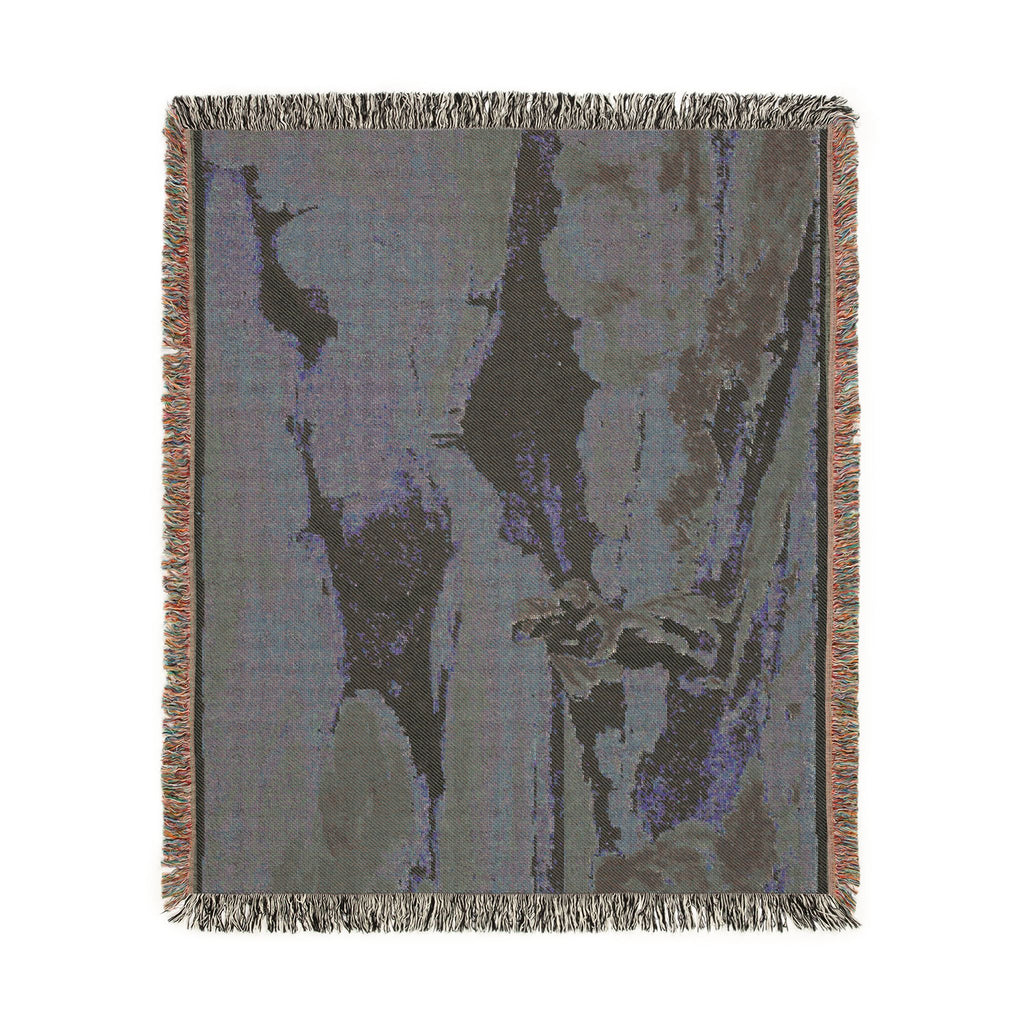 John Constable - Woman with Baby Fleeing Across Moors | Woven Tapestry Blanket
