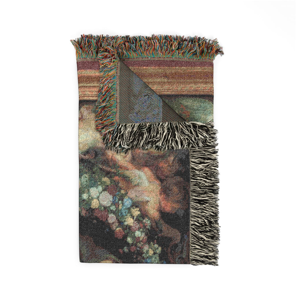 Madonna in a Garland of Flowers - Peter Paul Rubens | Woven Tapestry Blanket