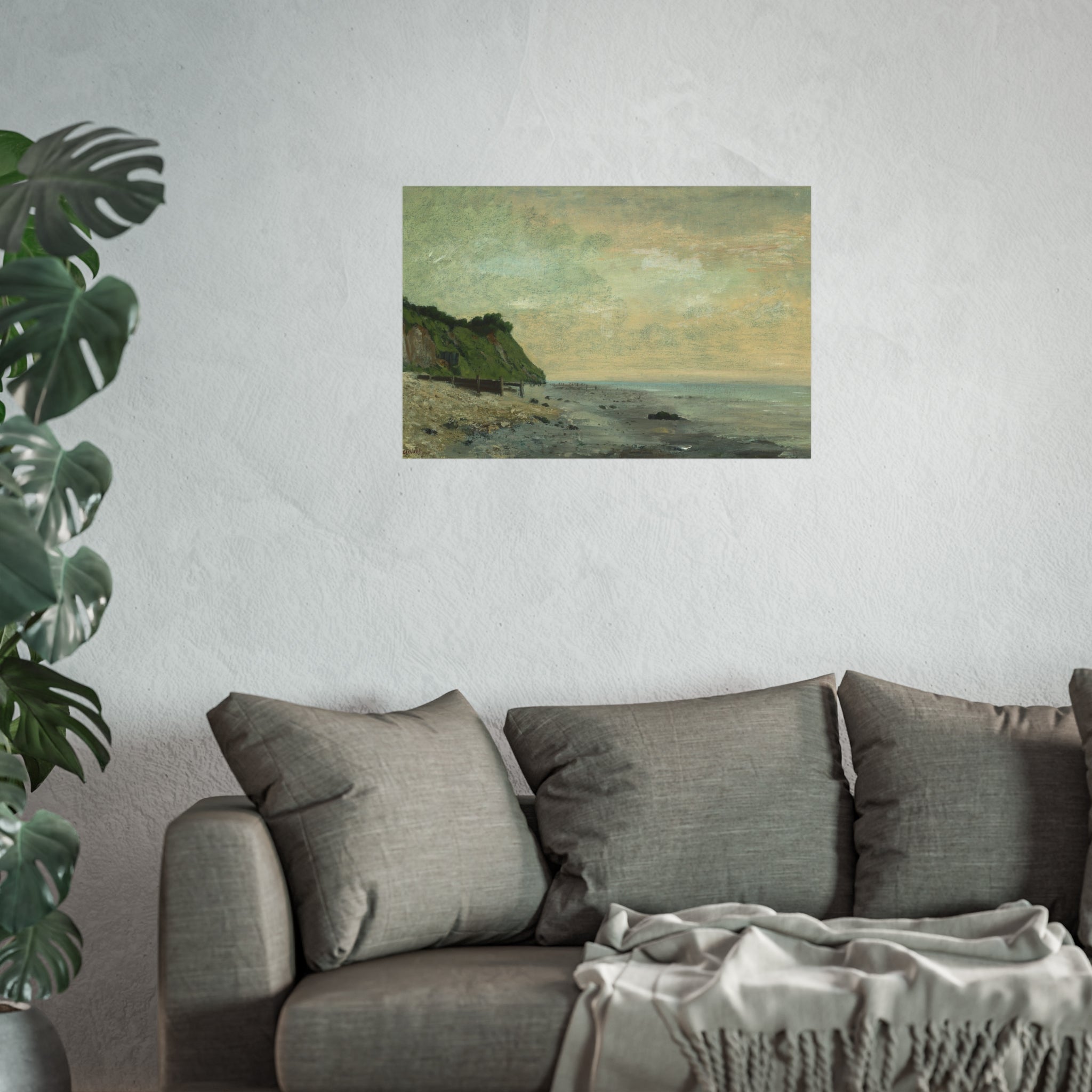 Gustave Courbet - Cliffs on the Sea Coast, Sunrise | Fine Art Poster