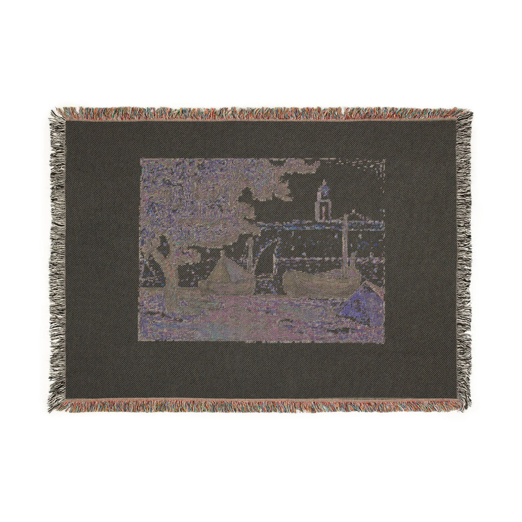 Paul Signac - The Port of St. Tropez II, from the seventh album of L'Estampe originale | Woven Tapestry Blanket