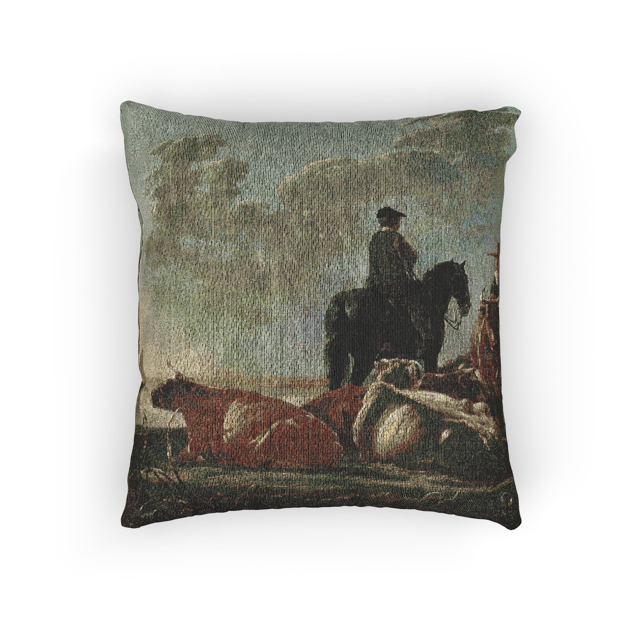 Aelbert Cuyp - Peasants with Four Cows by the River Merwede - WGA5825 | Woven Pillow