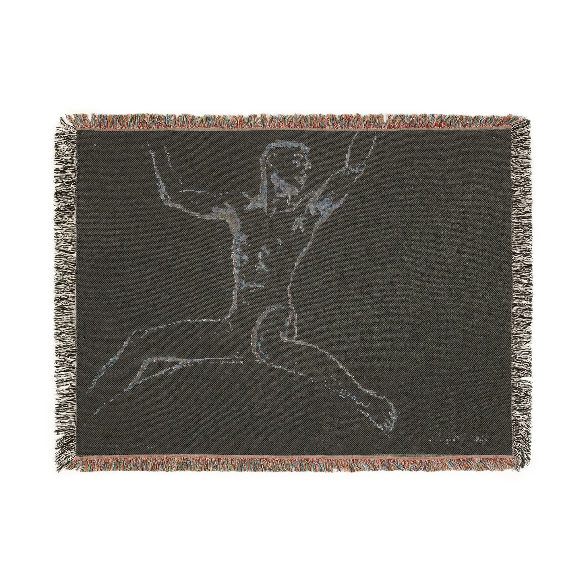 John Singer Sargent - Seated Male Nude, Arms Uplifted | Woven Tapestry Blanket