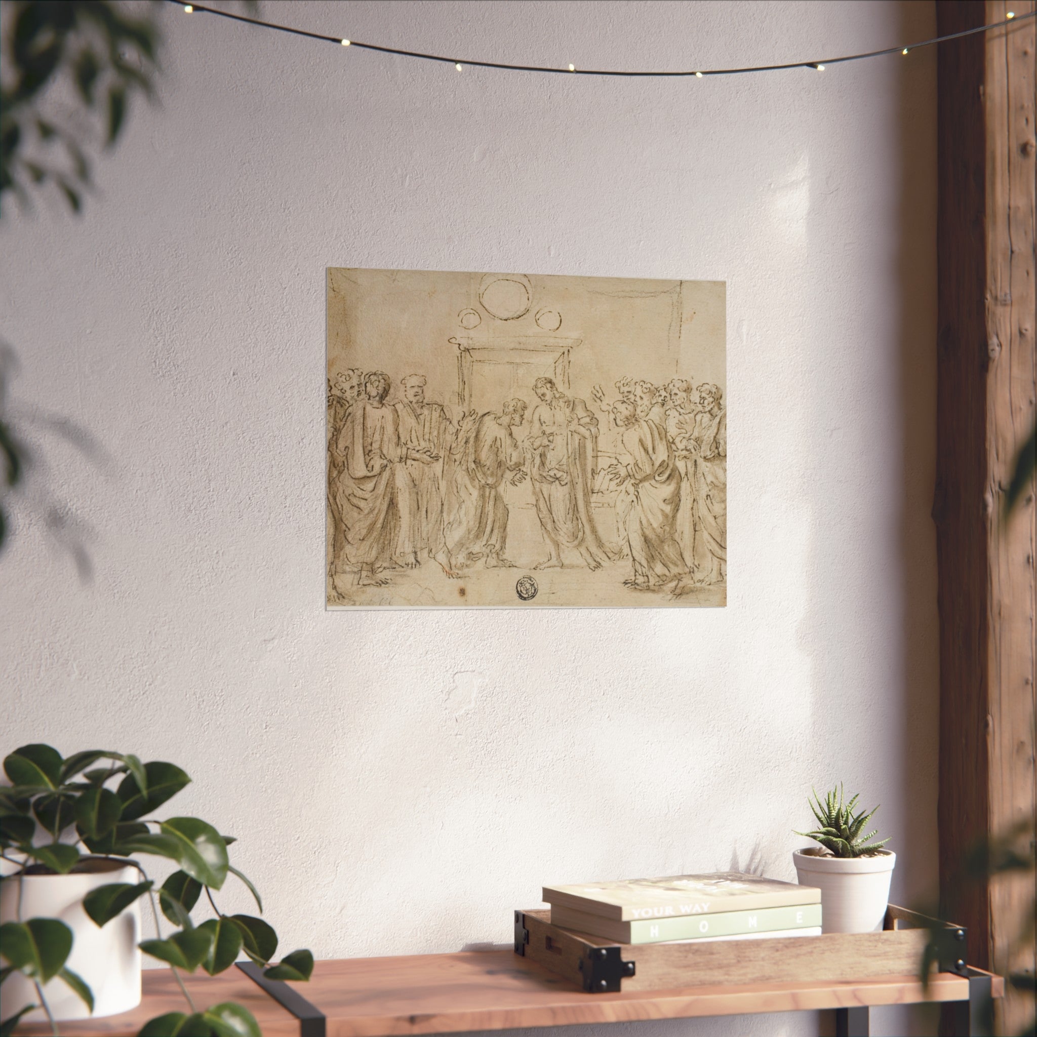 Style of Nicolas Poussin - The Incredulity of Saint Thomas (recto); Sketches of Figures (verso) | Fine Art Poster
