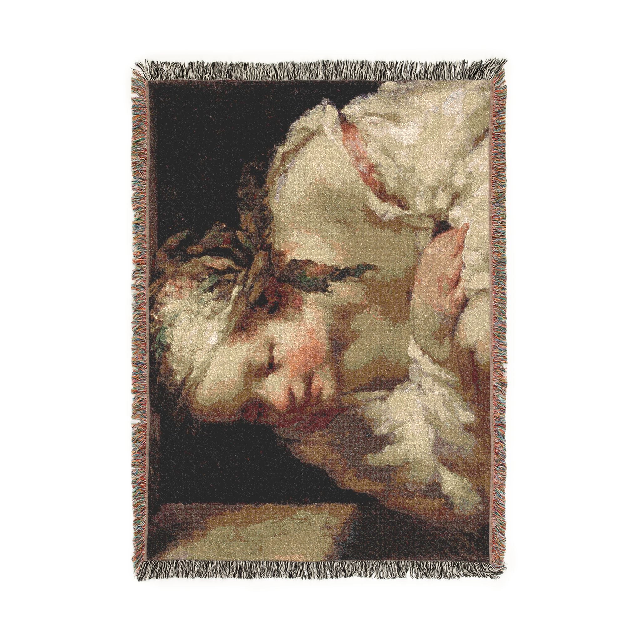 Jean François Millet - Young Woman | Woven Tapestry Blanket
