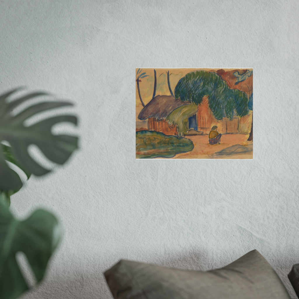 Paul Gauguin - Tahitian Hut | Fine Art Poster