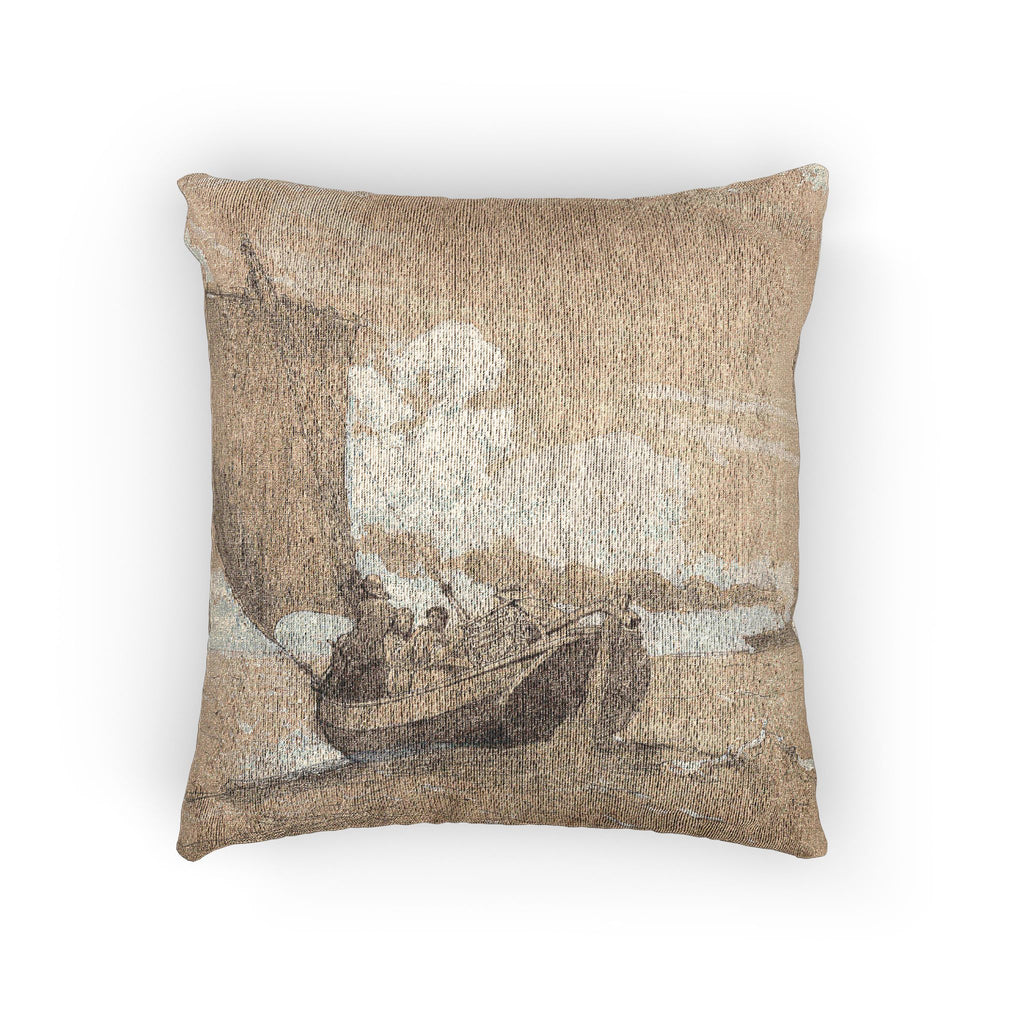 Winslow Homer - Fishing off Scarborough | Woven Pillow