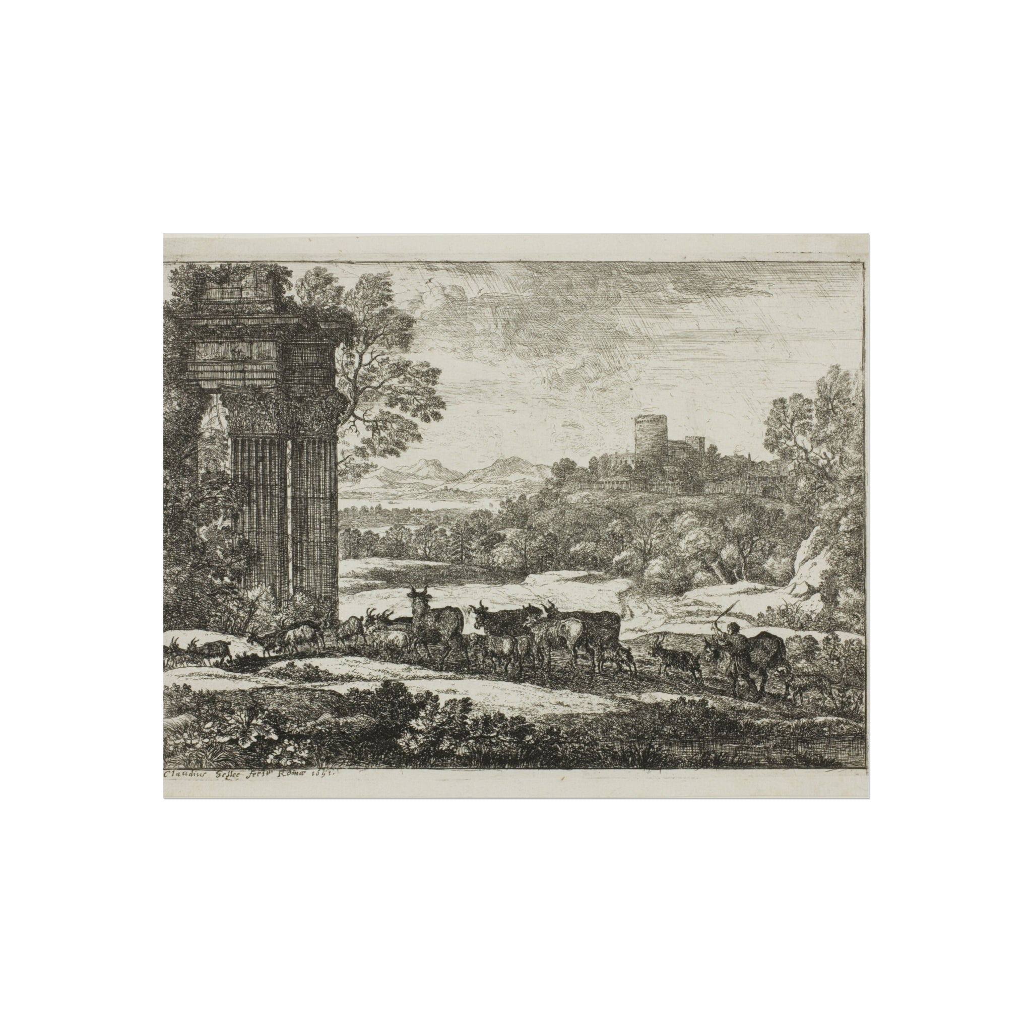 Claude Lorrain - The Herd Returning in Stormy Weather | Fine Art Poster