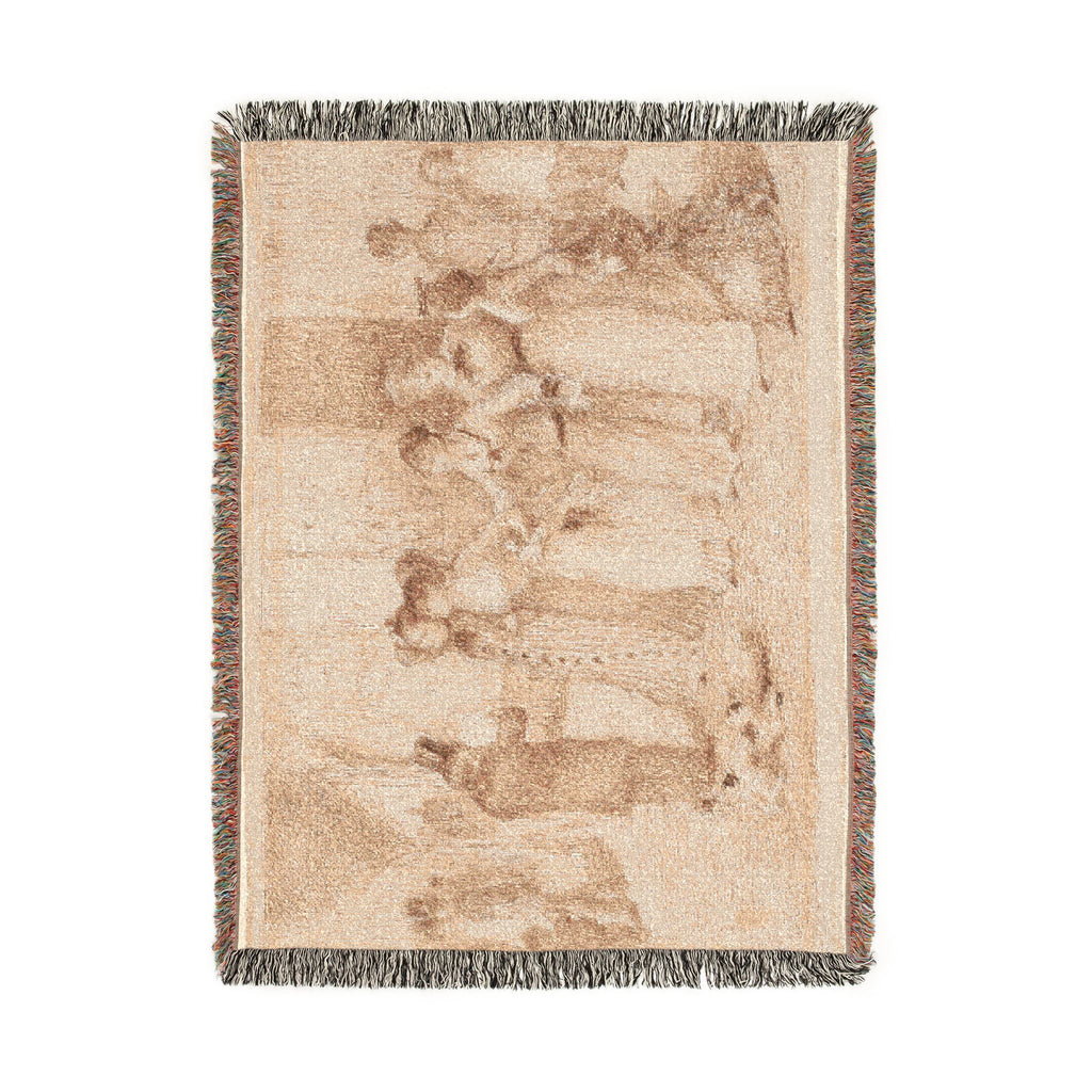 Pierre-Auguste Renoir - Workers' Daughters on the Outer Boulevard (Illustration for Émile Zola's L'Assommoir ) | Woven Tapestry Blanket
