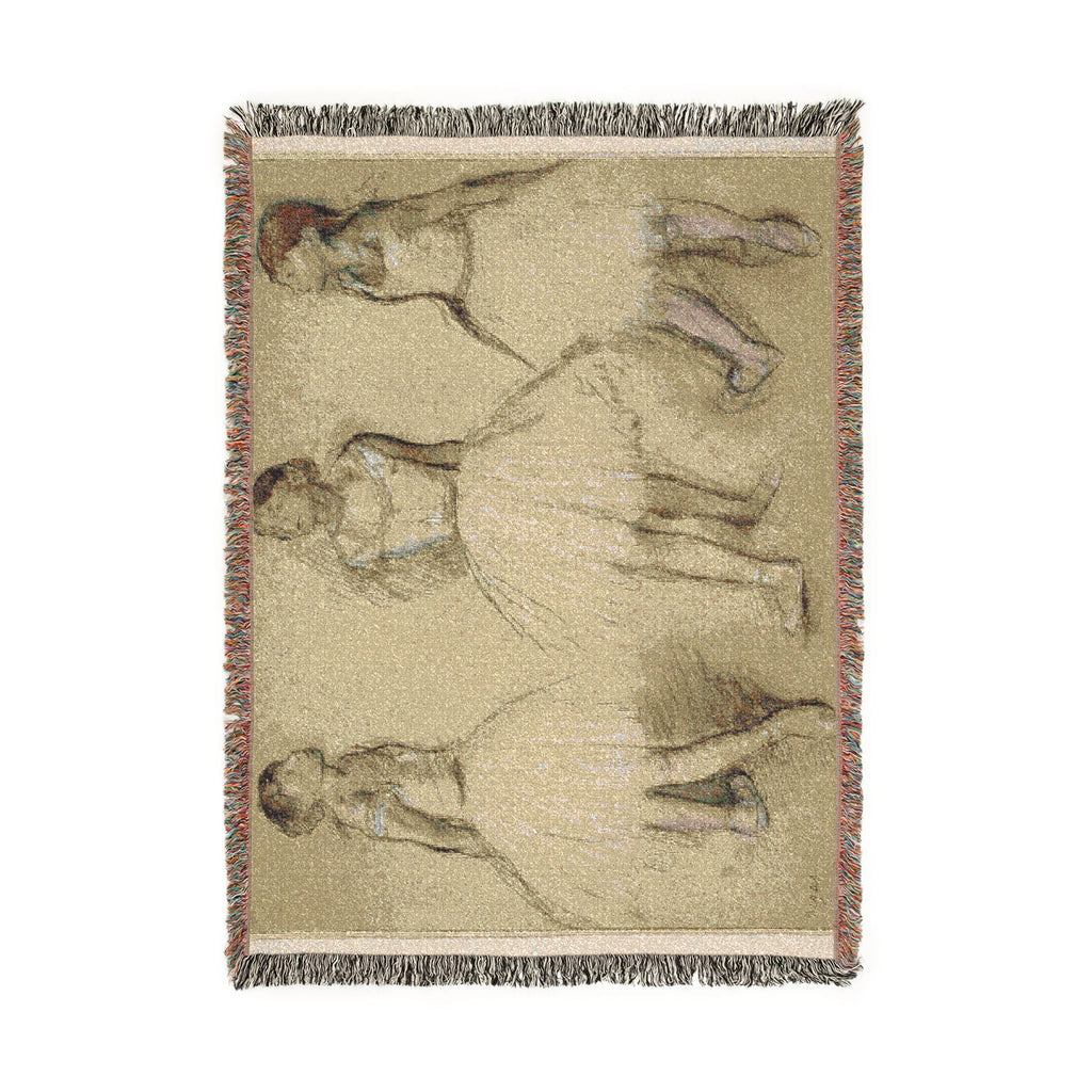 Hilaire Germain Edgar Degas - Three Studies of a Dancer in Fourth Position | Woven Tapestry Blanket