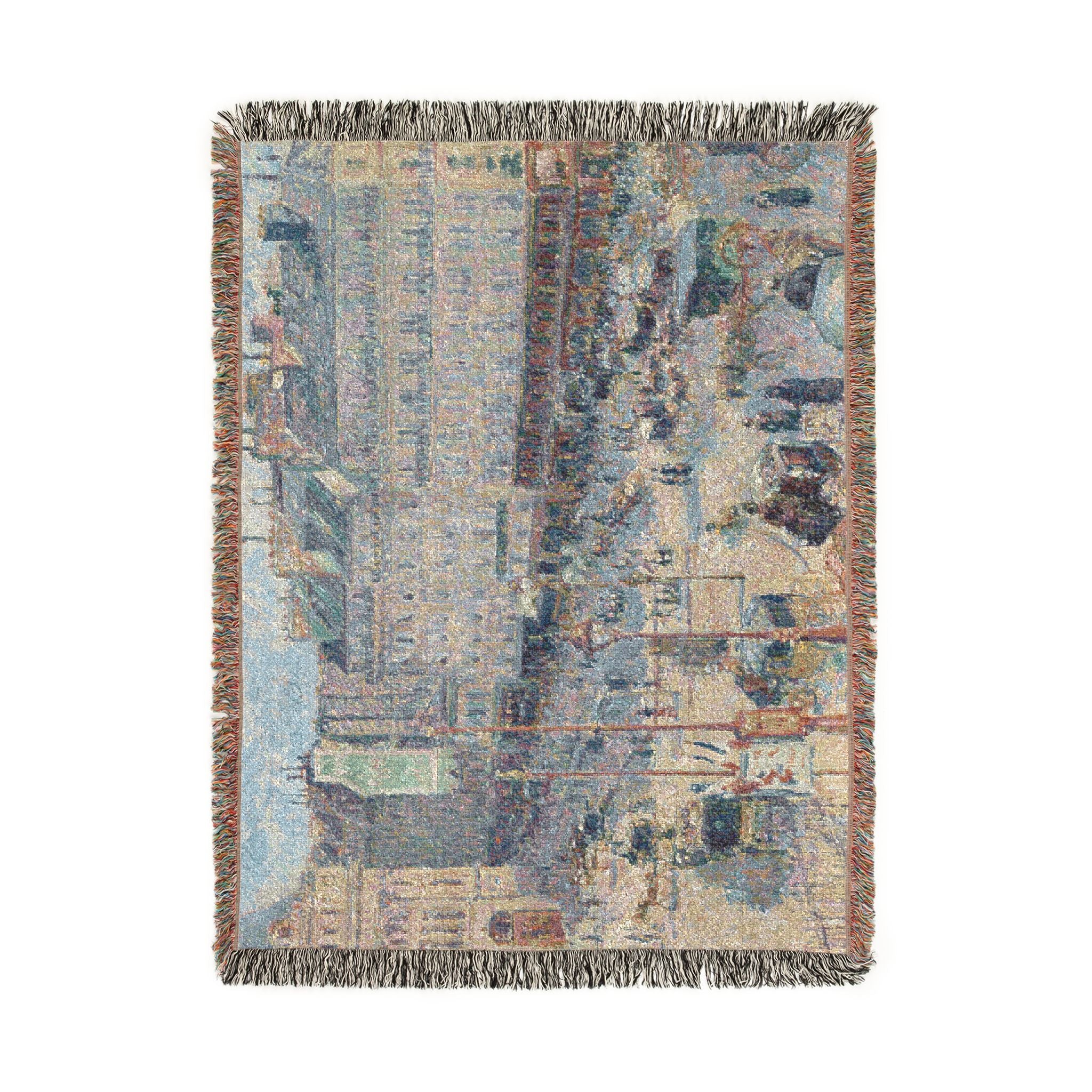 Camille Pissarro - The Place du Havre, Paris | Woven Tapestry Blanket