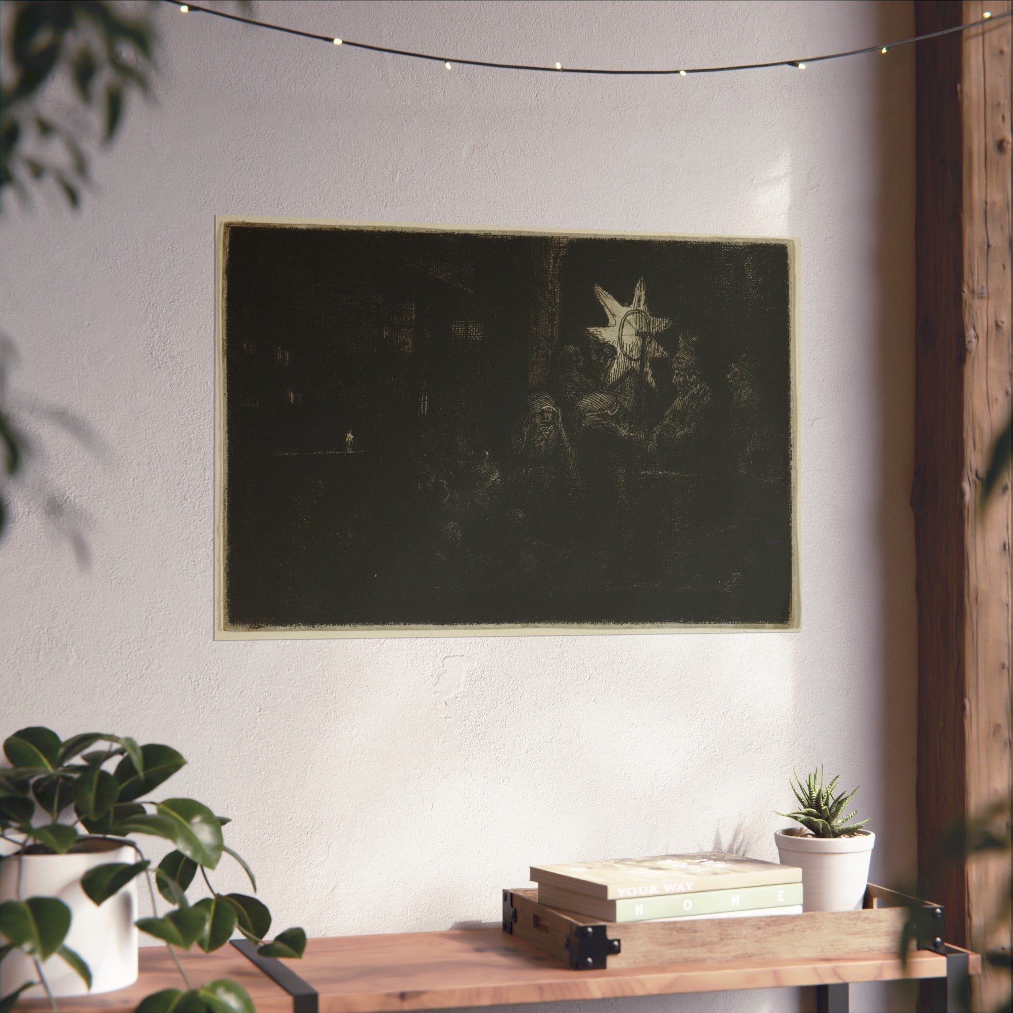 Rembrandt van Rijn - The Star of the Kings A Night Piece | Fine Art Poster