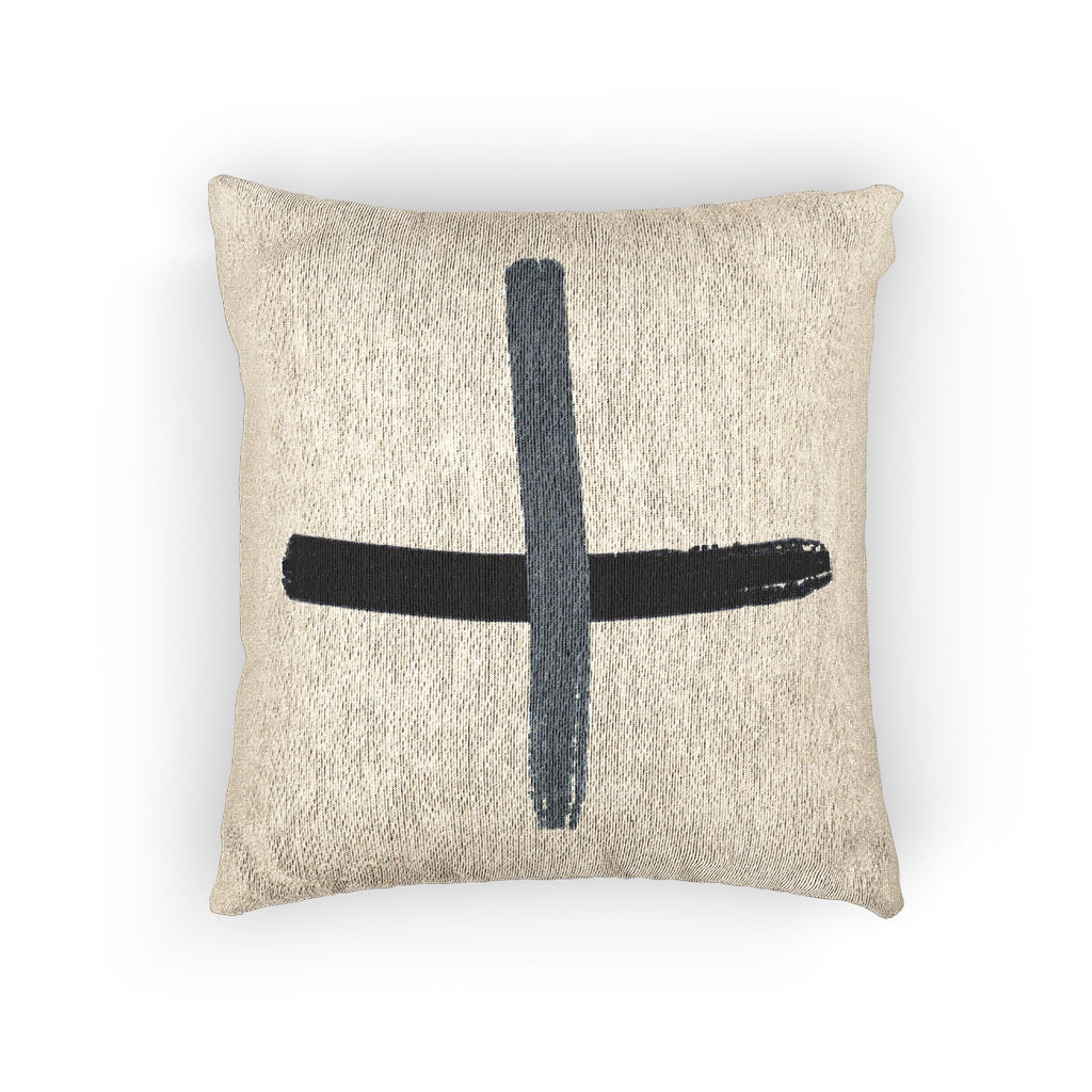 Inkwell Crossed Strokes Woven Pillow